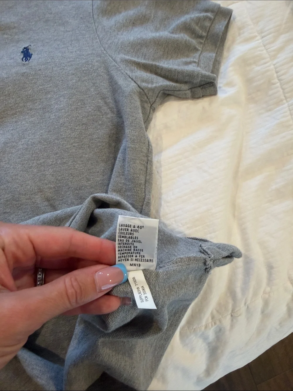 Ralph Lauren Men’s Light Gray Polo with Navy Pony